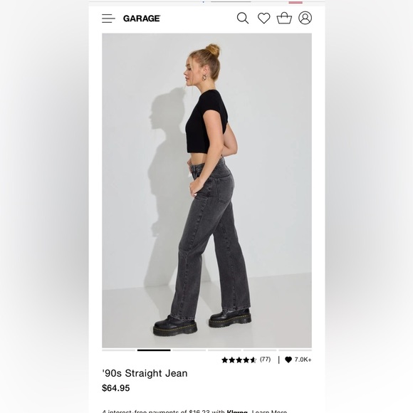 GARAGE denim 90s straight Jean - Picture 2 of 6